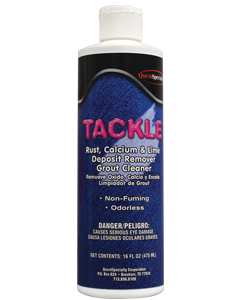TACKLE Rust, Calcium and Lime Deposit Remover; Grout Cleaner